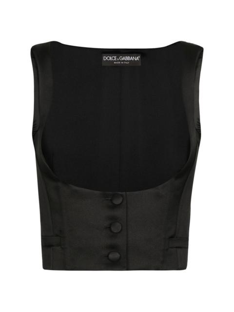 Dolce & Gabbana sleeveless satin vest
