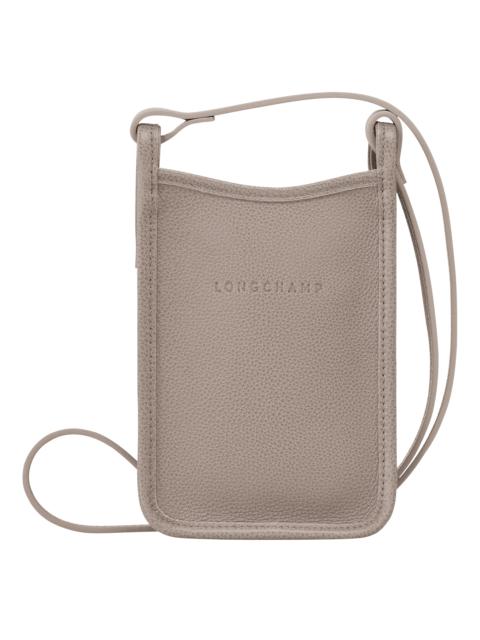 Longchamp Le Foulonné Phone case Turtledove - Leather