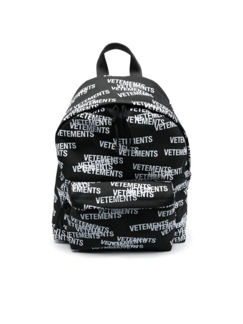 all-over logo-print backpack
