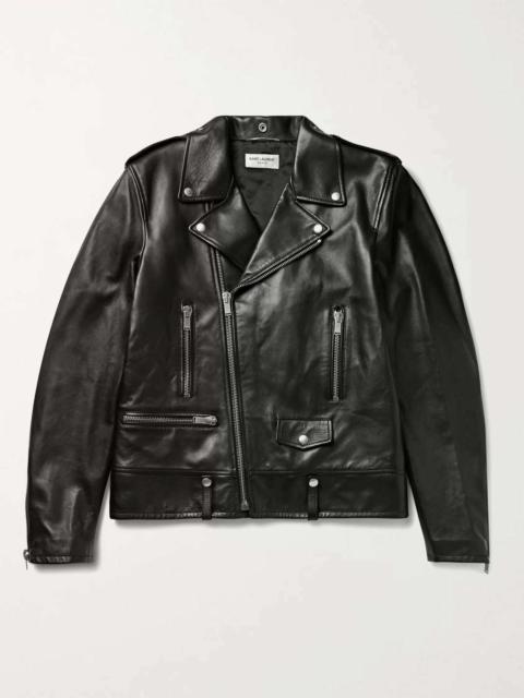 SAINT LAURENT Slim-Fit Leather Biker Jacket