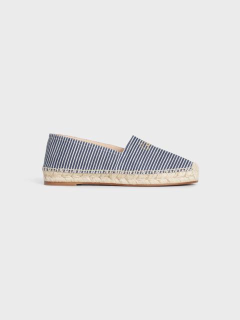 CELINE TAILLAT FLAT ESPADRILLE  IN  STRIPE CANVAS