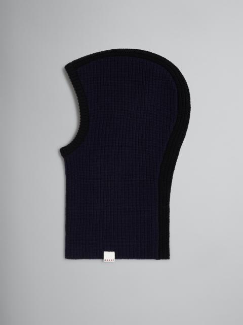 Marni BLUE SHETLAND WOOL BALACLAVA