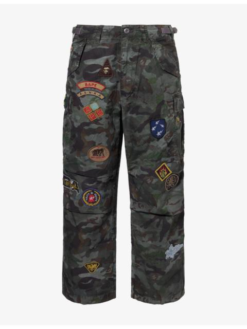 A BATHING APE® Hybrid Camo-Print Cargo Cotton Trousers