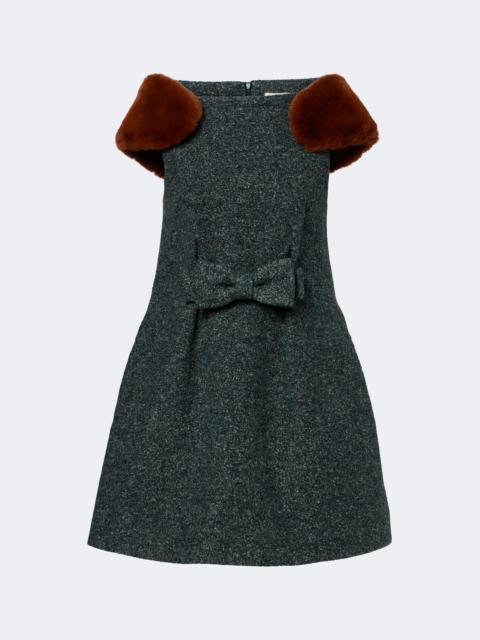 SHUSHU/TONG Bow-detail minidress
