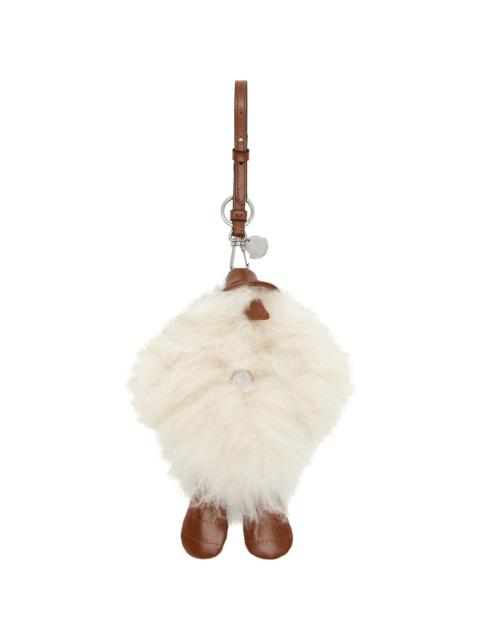Moncler Brown & Off-White MonDuck Keychain