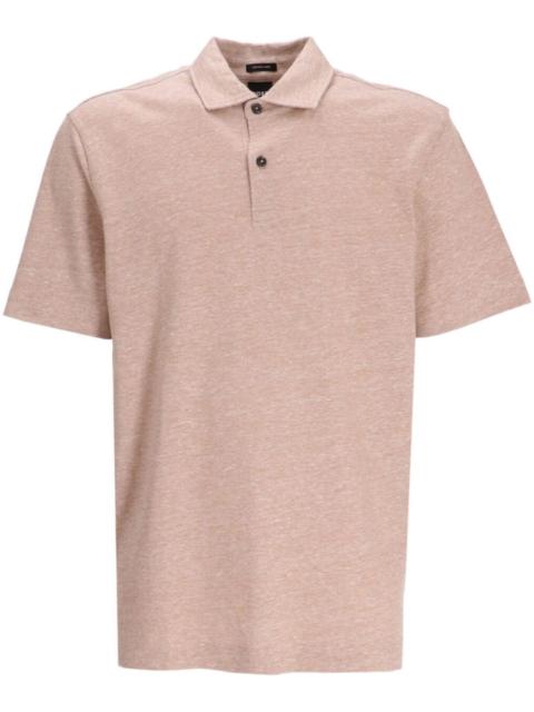 BOSS mÃ©lange-effect short-sleeve polo shirt