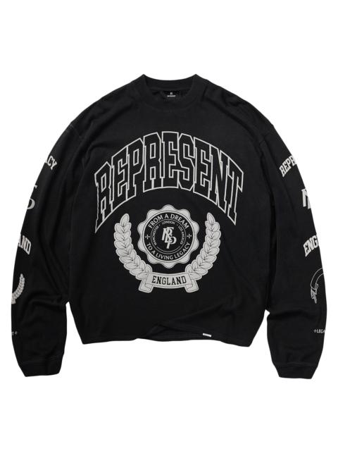 REPRESENT Men's Legacy Crest Long-Sleeve Shirt - Stained Black