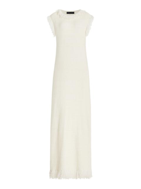 Toni Boucle Knit Maxi Dress off-white