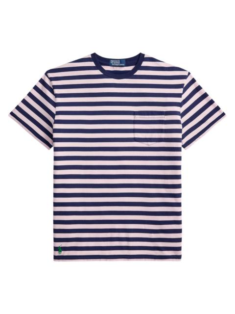 Polo Ralph Lauren Men's Striped Crewneck T-Shirt - Garden Pink Dark Cobalt