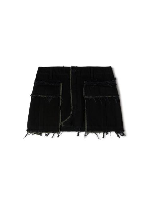 Heron Preston Rebuilt Denim Cargo Skirt