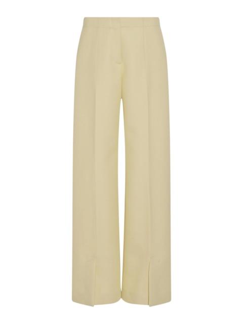 ROSETTA GETTY Wool-Blend Straight-Leg Pants yellow
