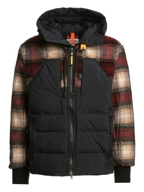 PARAJUMPERS plaid-panel quilted jacket