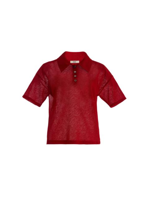 SIEDRÉS Leo Jersey Polo Shirt red