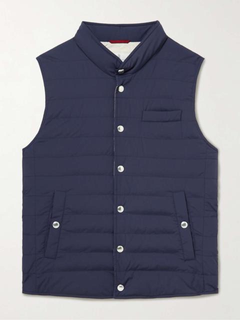 Slim-Fit Quilted Nylon Down Gilet