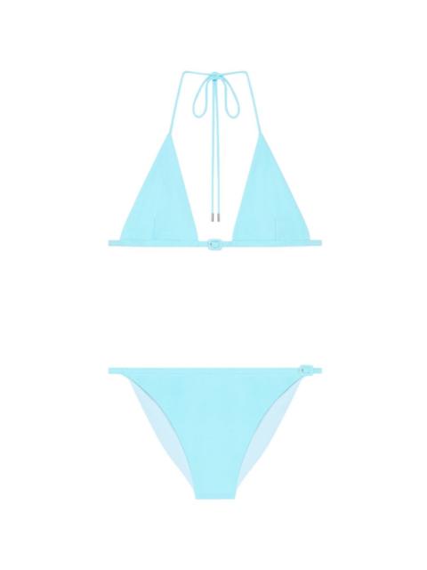courrèges buckle-detail bikini set