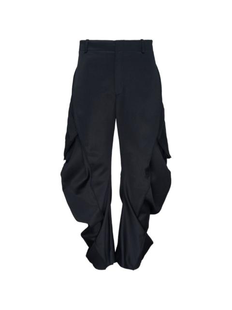 JiyongKim multi-pocket draped cargo pants