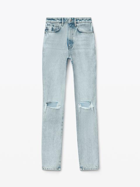 Alexander Wang STOVEPIPE JEAN IN PEBBLE BLEACH DENIM