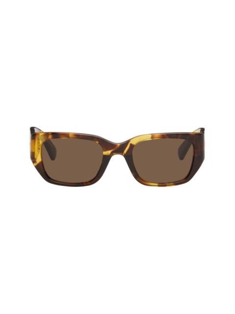 Brown Intrecciato Square Sunglasses
