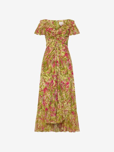 Cinq à Sept Daisy Swirl ruffled dress