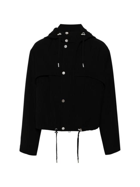 AMI Paris drawstring hooded jacket