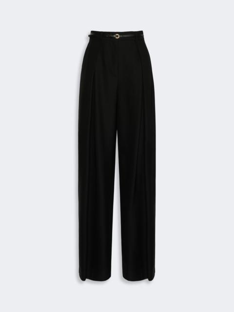 Max Mara AERE Wide-fit wool twill trousers - BLACK