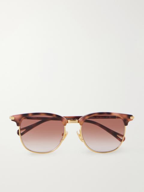 Chloé Tubolar D-frame Acetate And Gold-tone Sunglasses