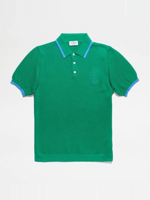 Tod's PIQUET POLO SHIRT - GREEN