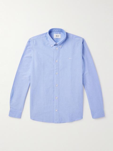 NN07 Colby 5910 Button-Down Collar Logo-Embroidered Organic Cotton Shirt