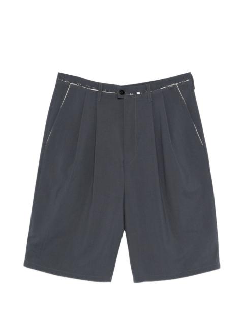 CAMIEL FORTGENS pleated seam shorts