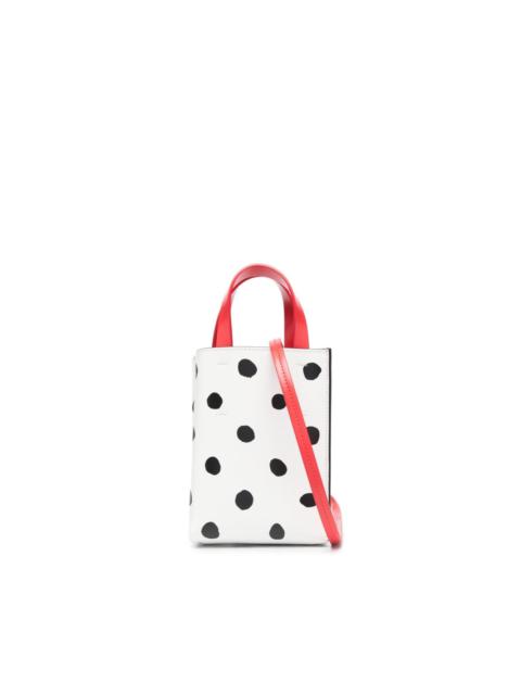 mini Museo polka-dot leather bag