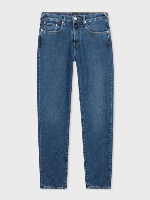 Paul Smith Tapered-Fit Mid-Wash Organic Vintage Stretch Jeans