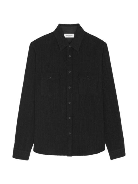 SAINT LAURENT Wool-Rich Overshirt
