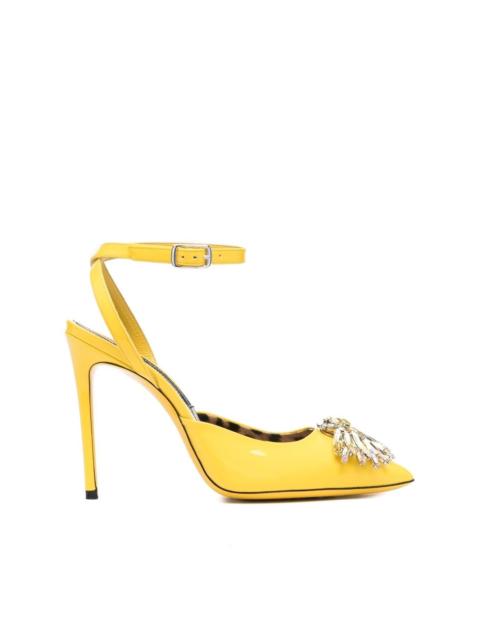 PHILIPP PLEIN vernice 110mm crystal-embellished pumps