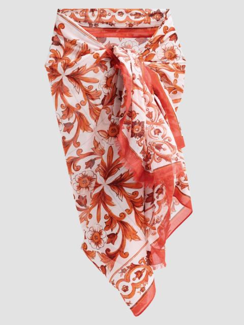 Dolce & Gabbana Women's St. Majolica Cotton Sarong - Maiolica Orange