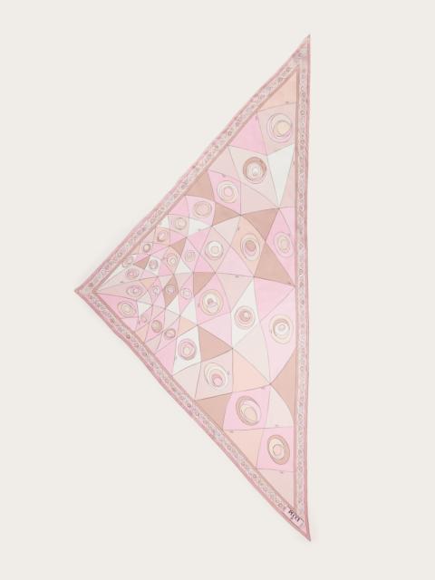 PUCCI OCCHI PRINT SILK TRIANGLE SCARF