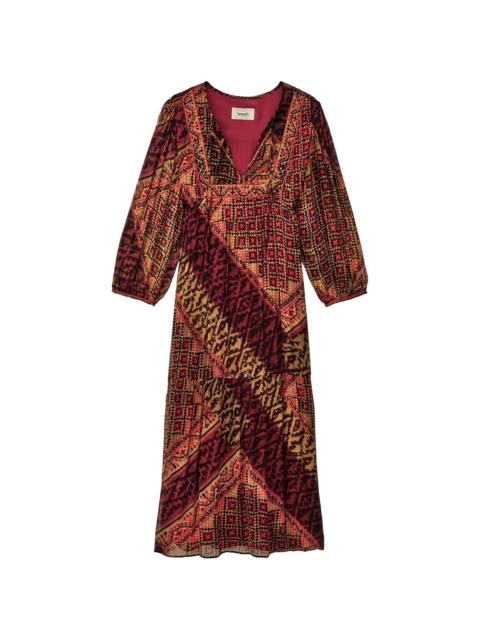 ba&sh geometric print V-neck dress