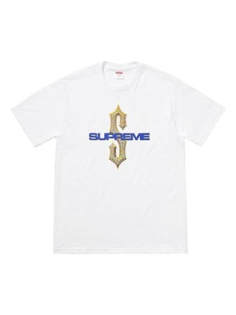 Supreme Supreme SS18 Diamonds Tee White Diamond Pattern Printing Short Sleeve Unisex SUP-SS18-0086