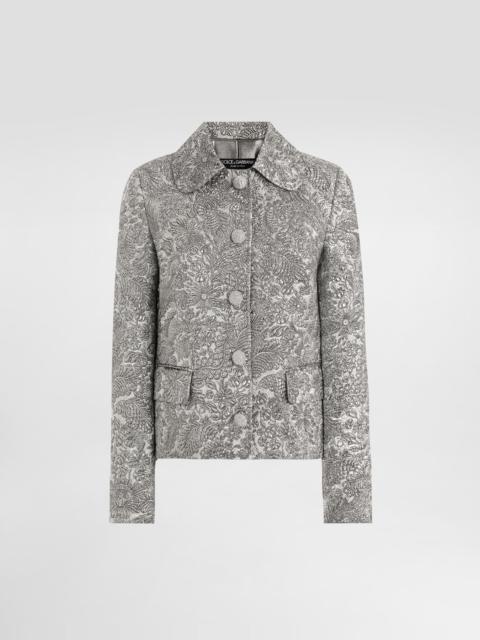 Dolce & Gabbana Single-breasted jacket in floral jacquard