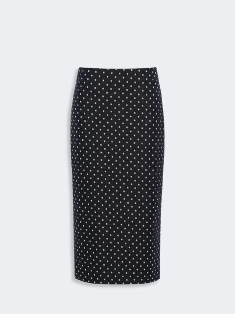 Max Mara ADATTI Polka dot jersey midi skirt - ULTRAMARINE