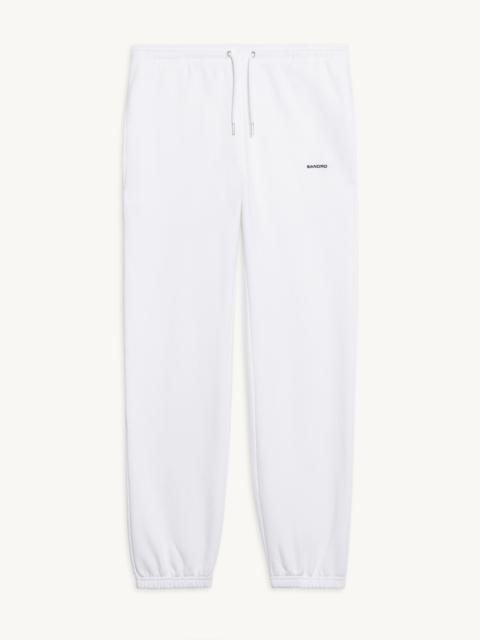 Sandro Embroidered fleece jogging bottoms
