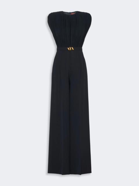 Max Mara GIUNCHI Georgette and cady jumpsuit - MIDNIGHTBLUE