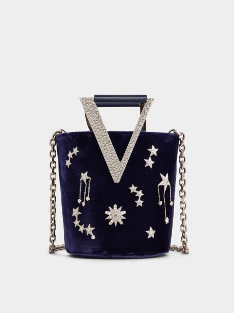 Roger Vivier RV Strass Constellation Mini Bag in Velvet