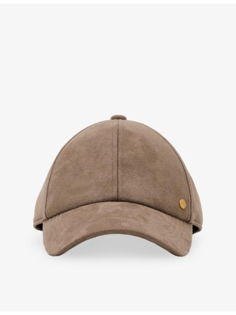 REISS Logo-Engraved Faux-Suede Baseball Cap