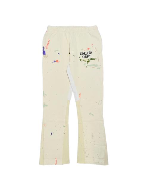 GALLERY DEPT. GD Logo Paint Splatter Flare Sweatpants "Cream Black Multi" GDGLFSC