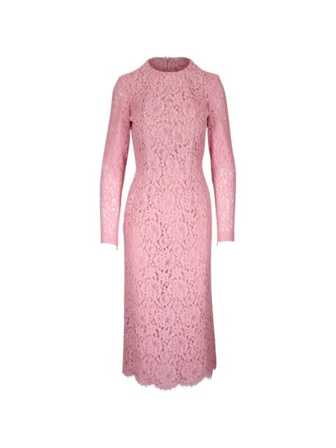MICHAEL KORS lace long-sleeve midi dress