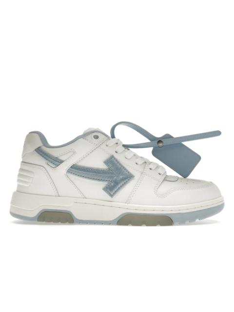 OFF-WHITE Out Of Office OOO Low Tops Embroidered Arrow White Light Blue