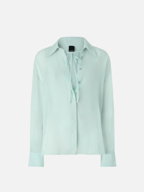 PINKO TRANSPARENT SHIRT IN CHIFFON