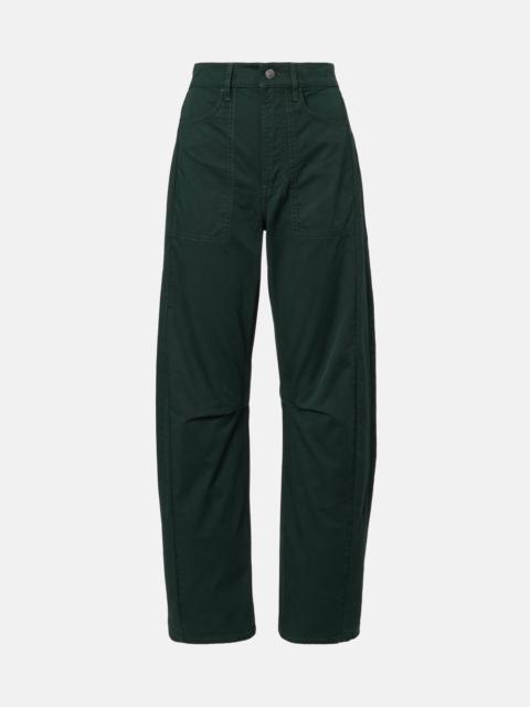 VERONICA BEARD Sloan cotton twill barrel-leg pants