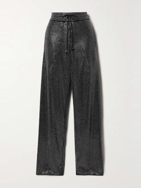 TOM FORD Crystal-embellished cashmere wide-leg pants
