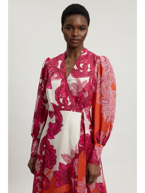 KAREN MILLEN Petite Baroque Balloon Sleeve Maxi Dress